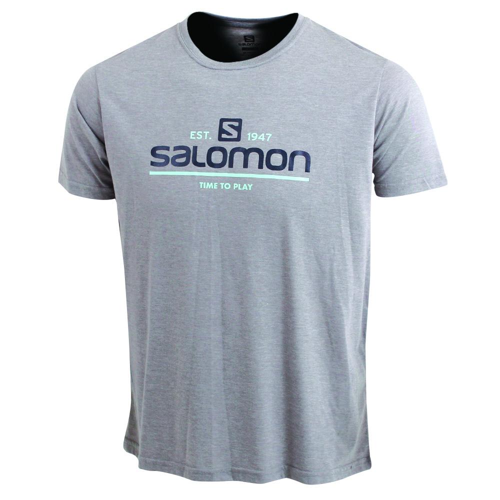 Salomon Israel TIME TO PLAY SS M - Mens T shirts - Grey (BWDJ-96201)